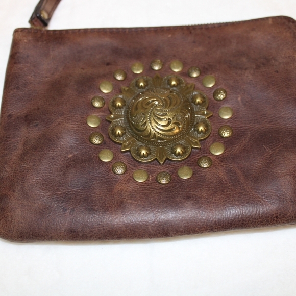 Patricia Nash Soft Leather Studded Wristlet Purse